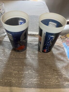 Pepsi Blue & White Star Wars Promotional Plastic Cups (Pair)